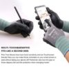 Wostar Working Gloves, 3Pairs Non-slip Gloves Coating Bare hand Sensitivity Gardening Gloves for Women and Men - Image 4