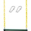 17.6" Monkey Bars for Kids Swing Set Accessories Outdoor - Trapeze Swing Bar for Playground Accessories with 48" Coated Chains 2 Snap Hooks - Hanging bar for Kids Jungle Gym Accessories (Green) - Image 6
