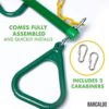 Trapeze Bar Rings for Swing Set - 18" Bar with 48" Heavy Duty Chain – Outdoor Playground Equipment Swing Bar - Image 3