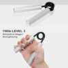 FYY Grip Strength Trainer, Metal 100/150 Lbs Hand Grip Strengthener Non-slip Heavy-Duty Hand Exerciser for Forearm Strength Muscle Building and Injury Recover Hand Gripper, Home Gym Sliver - Image 3