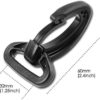 Multi-Size Snap Hooks Trigger Clips Hooks Buckles Bag Belt Strap Hook Buckle Carabiners Rings (32 mm) - Image 2
