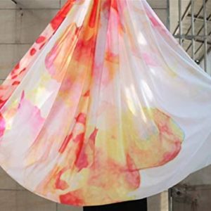 HONGYIFEI2021 Yoga Hammock 5M New Aerial Yoga Hammock Fabric Gravitational Colors Aerial Silks Low Stretch Anti Gravity Yoga Equipment Aerial Yoga Hammock (Color : J)