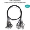 20Pcs Fishing Leaders with Swivels - Steel Leader Fishing line, Wire Leaders for Fishing Saltwater & Freshwater, Fishing Tackle Accessories - Image 4