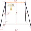 ZENY Swing Stand Frame Heavy Duty A-Frame Swing Set for Kids Adults Outdoor Backyard Play Fun Weight Capacity 440lbs - Image 3