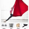 ZCXBHD Aerial Yoga Hammock Aerial Silk Yoga Swing for Antigravity Yoga Inversion Exercises Improved Flexibility (Color : Red) - Image 2