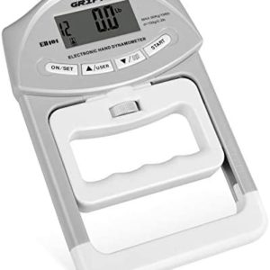 GRIPX Digital Hand Dynamometer Grip Strength Measurement Meter Auto Capturing Electronic Hand Grip Power 198Lbs / 90Kgs