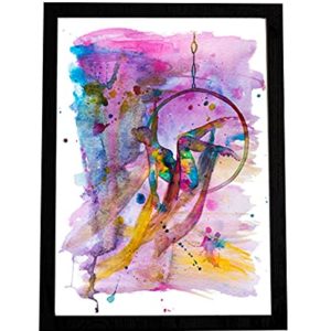 The flowy lady"lyra/hoop yoga" art print.