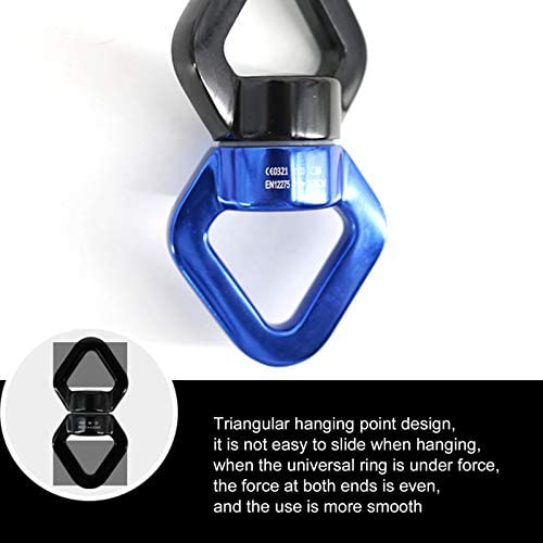 Rope Swivel, 30KN Rotational Device Rope Swivel for Aerial Silks Dance Swing Hammock Climbing Blue Grey A - Image 3