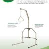 COSTCARE | Long Term Care Floor Stand Patient Aid Trapeze Bar, 350lb. Weight Capacity Patients Assist - Image 2