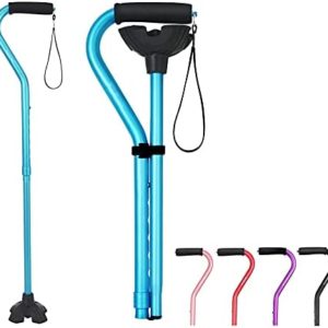 BeneCane Walking Cane Adjustable Cane with Offset Soft Cushioned Handle for Men & Women Lightweight Comfortable Extra Stability Base Mobility Aid for Men Women and Seniors