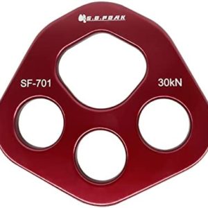 SEPEAK 30kN Aluminum Rigging Plate, Force Divider Plate Bear, Anchor Multipliers Connector Gear for Yoga Hammock Aerial Silk Descender Rock Climbing Outdoor Rescue,with 20 mm Holes/Holds Up to 6744lbs