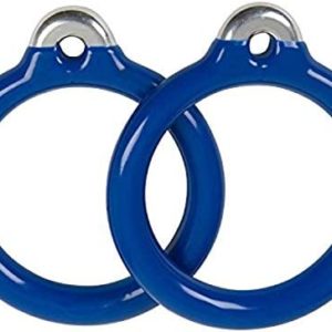 Swing Set Stuff Commercial Round Trapeze Rings with SSS Logo Sticker, Blue