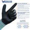 Wostar Working Gloves, 3Pairs Non-slip Gloves Coating Bare hand Sensitivity Gardening Gloves for Women and Men - Image 2