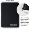 Fitness Logbook Softcover - Undated Workout Journal - 6 x 8 inches - Thick Paper, Durable Laminated Cover, Round Corners, Sturdy Binding - Stylish, Minimalistic and Easy-to-Use Gym Log Book - Image 2
