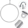Gdrasuya10 85cm Lyra Hoop Aerial Gymnastic Equipment Single Point Yoga Ring Lifting Ring Dancing Circus Training Steel Pipe for Gym 33.5" USA - Image 3