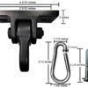 ABUSA Heavy Duty Black Swing Hangers Screws Bolts Included Over 5000 lb Capacity Playground Porch Yoga Seat Trapeze Wooden Sets Indoor Outdoor 2 Pack - Image 5