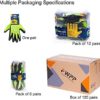 FWPP Latex Coated Work Gloves, Firm Grip for Construction, Gardening Gloves for Men and Women (Size M 12Pairs Yellow GL008003) - Image 4