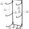 Wallniture Guru Wall Mount Yoga Mat Foam Roller and Towel Rack with 3 Hooks for Hanging Yoga Strap and Resistance Bands, 3-Sectional Metal - Image 6