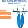 Gym1 Indoor Home Gym Aerial Yoga Bundle: Pull-Up Bar Core Unit and Nylon Yoga Hammock/Sensory Swing with Extension Straps for Arms & Legs, Safety Tested, Installs Easily, No Drilling, No Hammering - Image 3