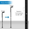 RMS Right Hand Walking Cane with Palm Grip Orthopedic Handle - Adjustable Offset Cane to Fit Individual's Palm Naturally - Ideal for Anyone with Arthritis or Carpal Tunnel Syndrome (Right Hand) - Image 5