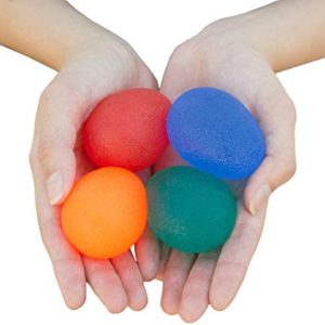 RMS 4-Pack Hand Exercise Balls - Physical & Occupational Therapy Kit for Strengthening Grip & Reducing Stiffness - Arthritis Pain Relief Exerciser for Rehabilitation, Fidget, Stress Relief
