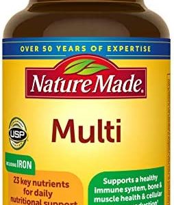 Nature Made Multivitamin Tablets with Iron, Dietary Supplement for Daily Nutritional Support, 130 Tablets, 130 Day Supply