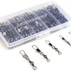 MOBOREST 200PCS Barrel Snap Swivel Fishing Accessories, Premium Fishing Gear Equipment with Ball Bearing Swivels Snaps Connector for Quick Connect Fishing Lures - Image 8