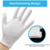 5Pairs(10Pcs) Moisturizing Gloves Overnight, Cotton Gloves for Dry Hands Eczema,White Cotton Gloves for Men and Women,Washable SPA Cotton Inspection Gloves, One Size Fit Most Cloth Gloves - Image 3