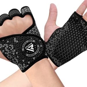 RDX Weight Lifting Gloves Grip, Non Slip Neoprene Ventilated Gym Barehand Gripper, Silicon Palm Protection, Powerlifting Fitness Strength Training Bodybuilding, Chin Pull ups Bar Calisthenics Workout