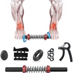 RtLvio Wrist Roller, Muscle Strength Forearm Workout Equipment with Hand Grip for Basketball Player, Wrist and Forearm Blaster for Training, Workout, Fitness