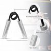 FYY Grip Strength Trainer, Metal 100/150 Lbs Hand Grip Strengthener Non-slip Heavy-Duty Hand Exerciser for Forearm Strength Muscle Building and Injury Recover Hand Gripper, Home Gym Sliver - Image 2