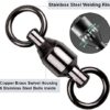 Ball Bearing Swivels Fishing, 25pcs Barrel Swivels Fishing Tackle Stainless Steel Welding Rings High Strength Saltwater Fishing Swivels Connectors - Image 3