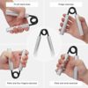 FYY Grip Strength Trainer, Metal 100/150 Lbs Hand Grip Strengthener Non-slip Heavy-Duty Hand Exerciser for Forearm Strength Muscle Building and Injury Recover Hand Gripper, Home Gym Sliver - Image 4