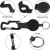 4 Pack Retractable Key Chain, Heavy Duty ID Badge Holder Reel with Belt Clip, Steel Wire Cord and Key Ring, Multitool Carabiner Key Holder - Image 2