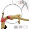 Aohuada Hoop, 770LBS Single Point Circus Aerial Equipment, Aerial Ring Kit with Rigging Carry Bag, Aerial Yoga Equipment, Stainless Hoop Set for Beginners or Professionals(Ring Diameter: 90cm) - Image 5