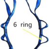 YOBEYI 2pcs Nylon Daisy Chain 6 Loop Adjustable Multipurpose Strap Rope 25kN Strong Climbing Straps 43 Inches for Yoga Swing Yoga Hammock Trapeze Ceiling Anchors Daisy Chains - Image 3