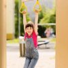 YOHOOLYO Children Trapeze Swing Bar with Rings Wooden Playset with Plastic Rings Gym Rings for Kids (Yellow) - Image 9