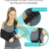 Vive Arm Sling - Medical Support Strap for Collar Bone, Rotator Cuff & Shoulder Injury - Adjustable, Breathable and Lightweight Immobilizer - Padded for Left, Right - For Elbow Dislocation and Sprain - Image 4