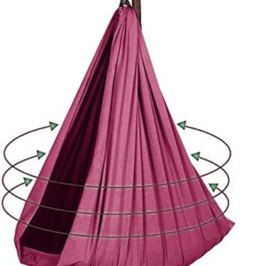 LKJGHG Aerial Yoga Hammock - Yoga Hammock Trapeze Swing 59.1 * 110.2inches, Premium Aerial Silk Yoga Swing for Antigravity Yoga, Inversion Exercises, Improved Flexibility & Core Strength
