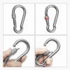 2+1 Heavy Duty 304 Stainless Steel Swivel Ring Double Ended Swivel Eye Hook with SUS304 Snap Hooks for Web Tree Swing, Therapy Swing, Aerial Dance, Swing Spinner Hanger, Reliable and Safe (M8) - Image 6
