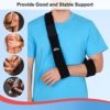 SupreGear Arm Sling, Adjustable Lightweight Comfortable Shoulder Immobilizer Arm Sling Breathable Medical Shoulder Support for Injured Arm Hand Elbow, 71 inch / 180cm (Black) - Image 7