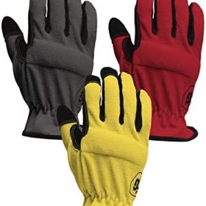 Firm Grip Utility Large Multi Color Synthetic Leather Glove (3-Pair)