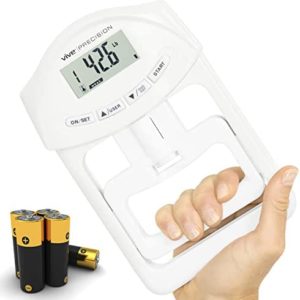 Vive Precision Grip Strength Tester - Dynamometer Trainer For Hand Measurement - Digital Gripper Meter For Forearm, Finger Measuring Or Training - Gripping Strengthener For Athletes, Home, Car, Clinic