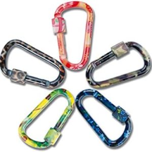 DYZD Gear Aluminum Alloy D Shape Buckles D Ring Keychains Screw Locking Spring Clip Hook Keyring Clip Hook