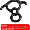 YXGOOD 50KN Rescue Figure, 8 Descender Large Bent-Ear Belaying and Rappelling Gear Belay Device Climbing for Rock Climbing Peak Rescue Aluminum Magnesium Alloy - Image 2