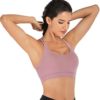 RUNNING GIRL Strappy Sports Bra for Women, Sexy Crisscross Back Medium Support Yoga Bra with Removable Cups - Image 3