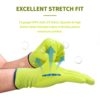 INFIMOR 6 Pairs Cut Resistant Gloves, CE Level 5 ANSI CUT 3 Protective Cutting Work Gloves for Women and Men, Firm Grip Construction Mechanics Gloves and Gardening Gloves(Yellow,XL) - Image 2