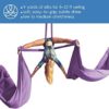 aum active Aerial Silks Starter Kit - Durable 9 Yards of Aerial Yoga Hammock with Hardware & Guide - Aerial Swing for Acrobatic Flying Yoga & All Levels (Aerial Rigging Point Up to 13ft) - Image 2