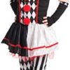 ReneeCho Girl’s Jester Clown Costume Halloween Kids Circus Scary Villain Tutu Dress Tight - Image 2