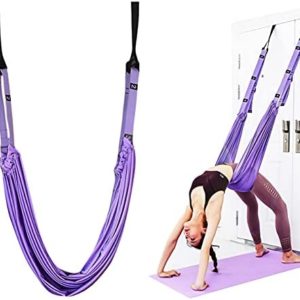 HUAXIAO Waist Back Leg Stretch Strap at Door Hanging, Leg Stretch Strap Assist Trainer for Stretching Back Bend Split Inversion Strap Gravity Yoga for Fitness Door Flexibility Trainer Beginner Gym
